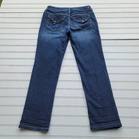 Simply Vera Wang Straight Jeans Women’s Dark Wash Blue 28x26 Stretch Sz 2 J9 - Picture 9 of 11